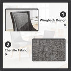 Upholstered Dining Chairs Set of 4, Modern Fabric Side Chairs - Image 5