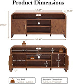 Entertainment Center for Living Room, Curved TV Stand - Image 8