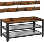HOOBRO Hall Tree Entryway Storage Bench, Coat Rack Shoe Bench, Shoe Rack by HOOBRO
