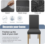 BIETYONE Stretch Dining Chair Covers Set of 6, Soft Removable Washable Kitchen - Image 3