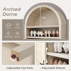 IFGET 71" Tall Arched Bookshelf, 7 Tiers Arch Bookcase - Image 3