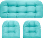 DANGHOOGY Wicker Chair Cushions, Waterproof Outdoor Loveseat Cushions by DANGHOOGYFurnitureCushions