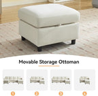 WUTUTUEE 107”Modular Sectional Sofa Convertible U Shaped Sofa Couch Set - Image 7