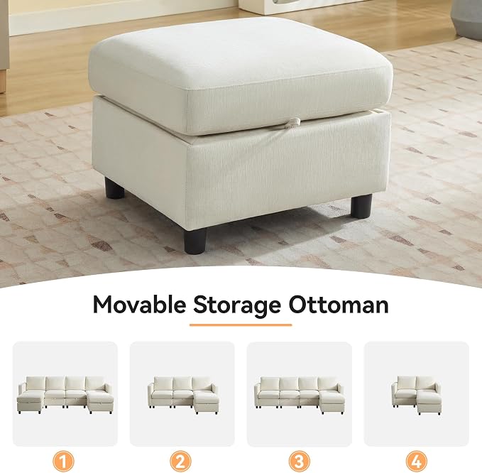 WUTUTUEE 83”L-Shaped Modular Sectional Sofa - Image 7