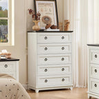 Joaxswe Farmhouse 5 Drawer Dresser - Image 3