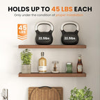Fun Memories Floating Shelves for Wall, 40 Inch Long Set of 2 Rustic Wood Wall - Image 6