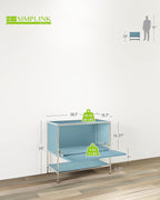 Metal Sidetable with Flap Door, 27.5" Height - Image 3