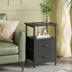 Fixwal Black Night Stand with Charger Station, Nightstand with Charging Station - Image 6