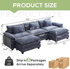 Oprisen 120" Modular Sectional Sofa, Comfy Cloud Couch Sectional Sofa - Image 2