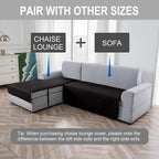 Genina L Shape Couch Cover, Sectional Couch Chaise Covers, Waterproof Washable - Image 2