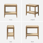 SICOTAS Rattan Night Stand Bedside Table - Image 10