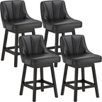 YaFiti Swivel Bar Stools Set of 4, 26 Inch Counter Height Bar Stools by YaFiti