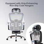 Office Chair with Footrest, Ergonomic Chair with 3D Headrest, Computer Chair - Image 7