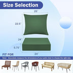 IASEAHK Outdoor Seat Cushion Set, Waterproof & Fade Resistant Patio Chair - Image 2