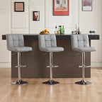 DUMOS Bar Stools Set of 2, 24 inch Counter Height Bar Stools, Upholstered - Image 7