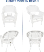 Jeco Wicker Chair with Blue Cushion - Image 7