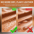 Leather Recoloring Balm with 100ml Mink Oil, Light Brown Leather Repair Kit and - Image 5