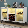 Loomie Wine Bar Cabinet with LED Light, Home Coffee Cabinet with Wine Rack and by LOOMIEDirect