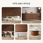 OUZUGIE 2 Pack 96x48 Inch Natural Bamboo Wall Panel – Coffee Pole Wrap Paneling - Image 4