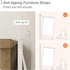 WAMPAT 8 Drawers Dresser for Bedroom, Farmhouse Dresser Chest of Drawers - Image 6