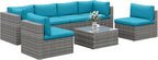 Wisteria Lane 7 Pieces Outdoor Patio Furniture Set, Wicker Outdoor Patio - Image 6