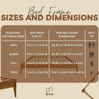 Bme Dinkee King Bed Frame Wood 15 Inch - Image 11