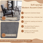 Hanuq】Mid-Century Modern Accent Chair&Coffee Table Set, Vintage Luxury Style - Image 7
