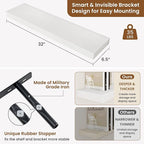 fuqing Floating Shelves for Wall, Wall Mounted Wood Floating Shelf - Image 2
