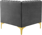 Modway EEI-3983-GRY Triumph Channel Tufted Performance Velvet Sectional Sofa - Image 4