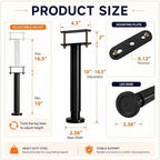 4-Piece Adjustable Height Bed Support Legs, Extra Sturdy Steel - Image 2