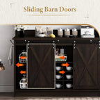 4ever2buy Farmhouse Coffee Bar Cabinet - Image 3