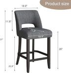 VKNOW Bar Stools Set of 4, Modern Counter Stools - Image 2