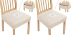 Smiry Waterproof Seat Covers for Dining Room Chairs Set of 4, Stretch Jacquard by Smiry