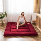 MAXYOYO Japanese Floor Mattress Futon Mattress, Thicken Sleeping Pad Foldable by MAXYOYO