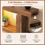 Homieasy Console Table, Farmhouse Wooden Sofa Table Behind Couch, Narrow - Image 4