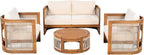 VilroCaz 4-Piece Patio Conversation Set, All Weather Sectional Sofa Set w/ 2 - Image 3