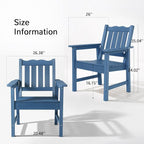 Stoog All-Weather Patio Chairs Set of 2, Heavy Duty Outdoor Chairs - Image 3