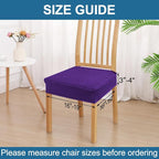 Smiry Waterproof Seat Covers for Dining Room Chairs Set of 8, Stretch Jacquard - Image 2
