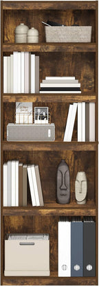 Furinno Jaya Book Shelf, 5-Tier Bookshelf, - Image 4