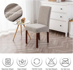 Genina Waterproof Chair Covers for Dining Room 6 Pack, Stretch Jacquard Dining - Image 7