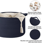 65L Large Blanket Basket, Woven Rope Laundry Basket Hamper - Image 3