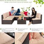Vongrasig 7 Pieces Patio Furniture Sets, Outdoor Modular Sectional Sofa Patio - Image 5