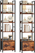 Furologee Book Shelf Set of 2, 6 Tier Tall Shelf - Image 8