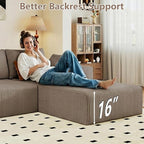 95" Cloud Sectional Couch U-Shaped Chaise - Image 5