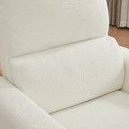 Swivel Rocker Recliner, Oversized Boucle Glider Recliner Nursery, Manual Swivel - Image 7