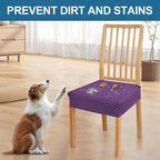Smiry Waterproof Seat Covers for Dining Room Chairs Set of 8, Stretch Jacquard - Image 6