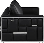 Blackjack Furniture Catania Modern Top Grain Italian Leather Sofa Set - Image 11