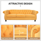 QHITTY 3 Piece Living Room Set, Sectional Chesterfield Sofa Chair Contemporary - Image 4