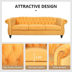 QHITTY 2 Piece Living Room Set, Sectional Chesterfield Sofa Chair Contemporary - Image 4
