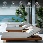 Outdoor Chaise Lounge Cushions for Patio, Waterproof Replacement Seat Cushions - Image 2